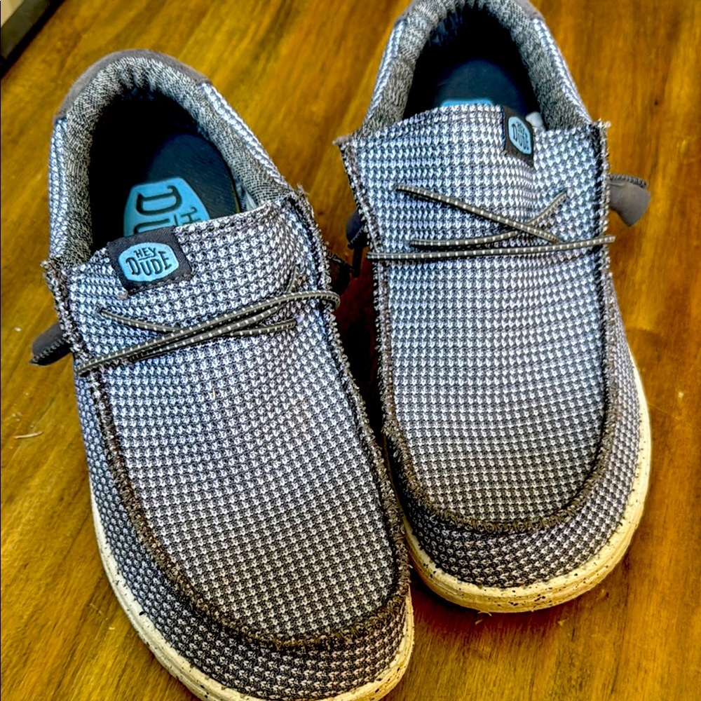 Hey Dude Gray Slip-On Loafers with Elastic Panels